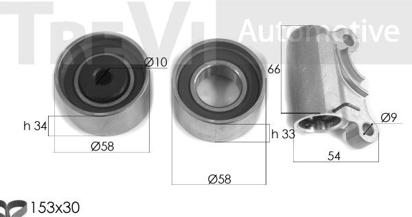 TREVI AUTOMOTIVE Hammashihnasarja KD1381